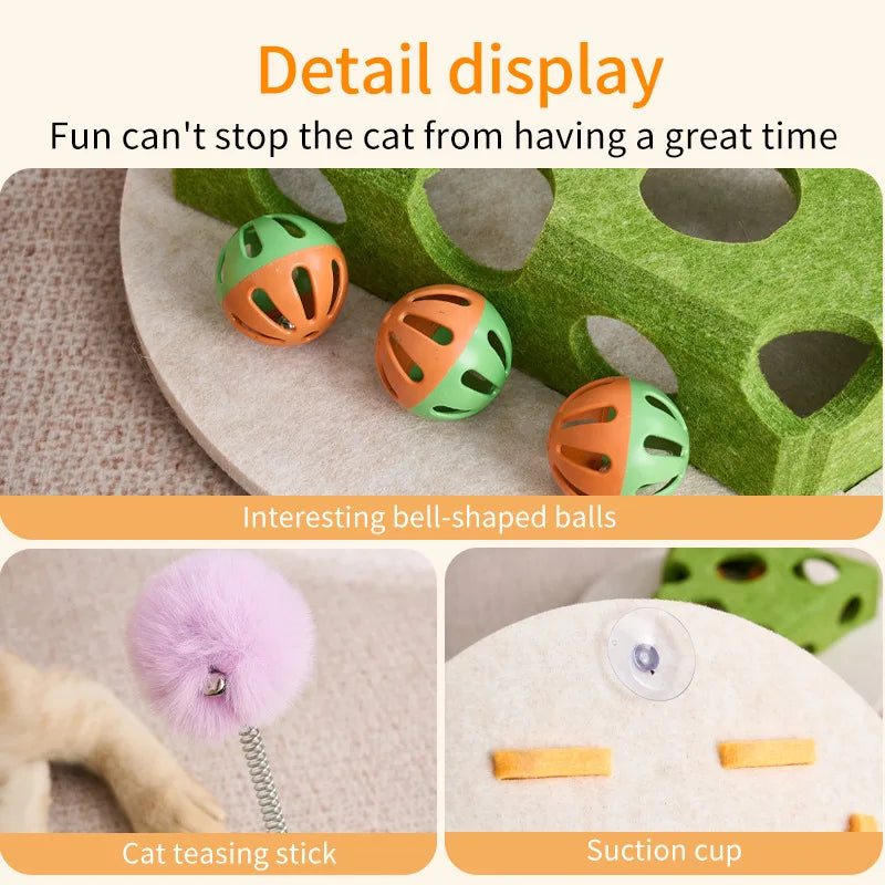 Cat Educational Toys Relieving Boredom Game Box Consuming Energy Training Track Hole Toys Pet Supplies Assembly Accessories