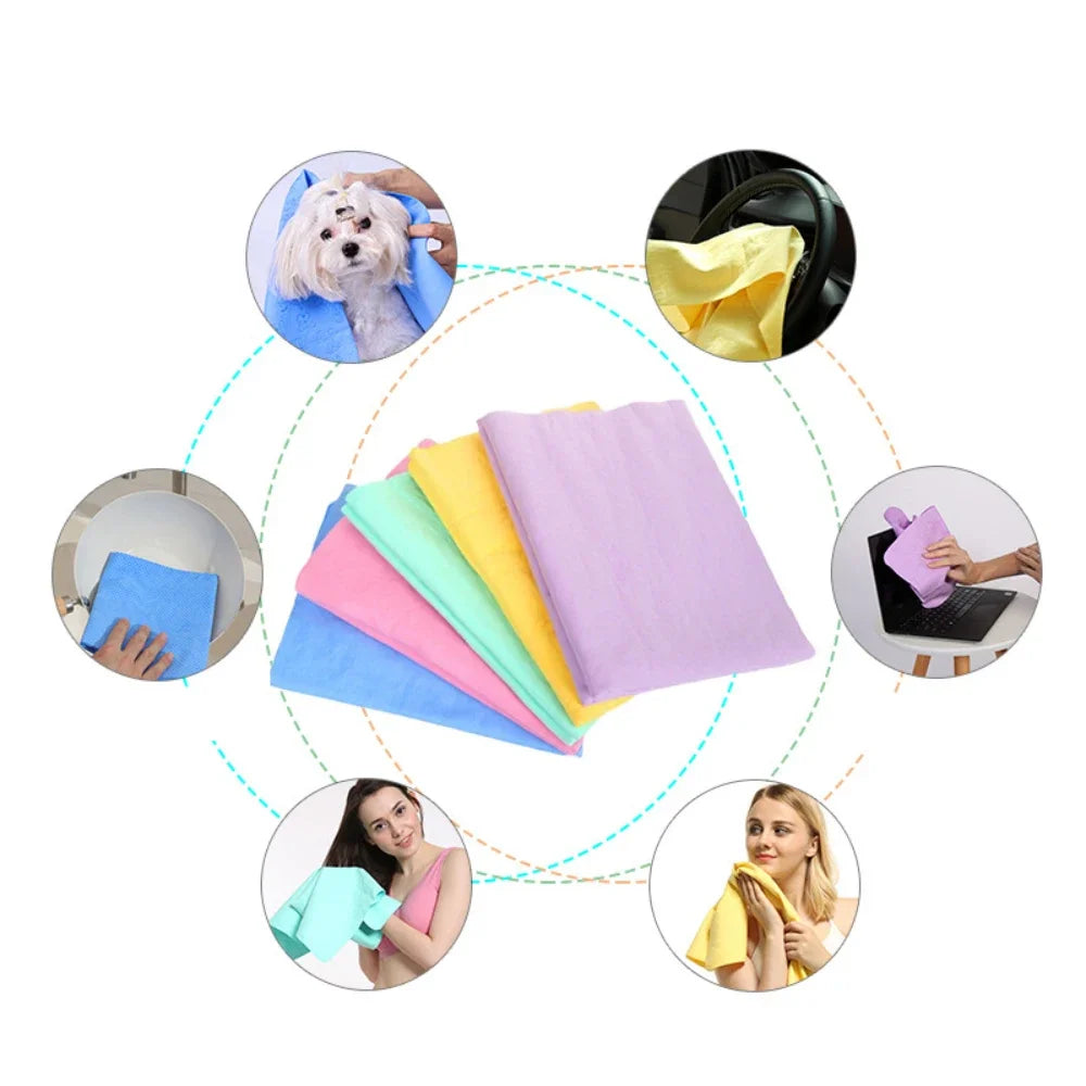 Pet Towels Dog Cat Soft PVA Absorbent Quick Drying Bath Towel
