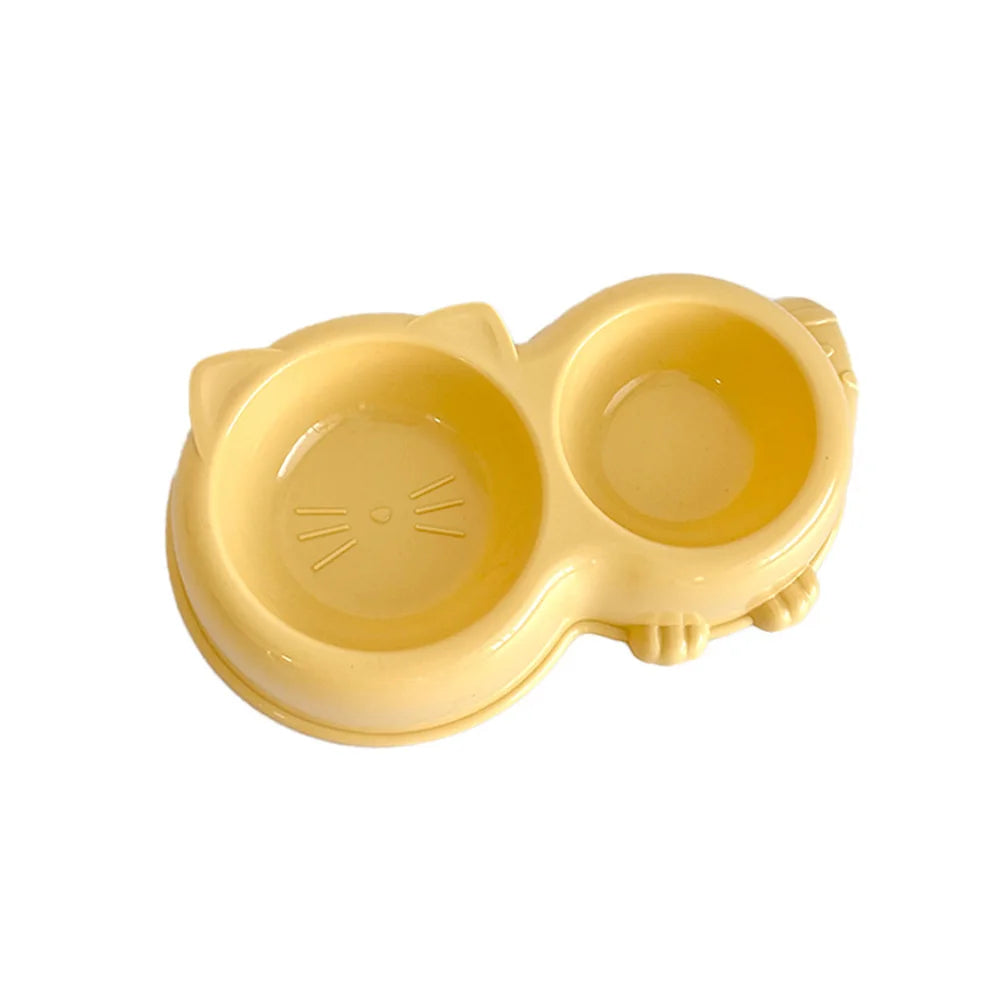 Cat Food Bowl - Pet Double Bowl Set ,Water bowl
