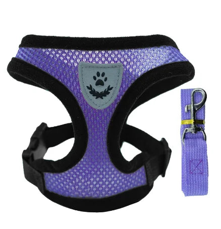 Happy Tails Cat and Puppies Harness Vest Walking Lead Leash