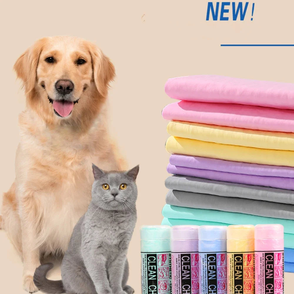 Pet Towels Dog Cat Soft PVA Absorbent Quick Drying Bath Towel