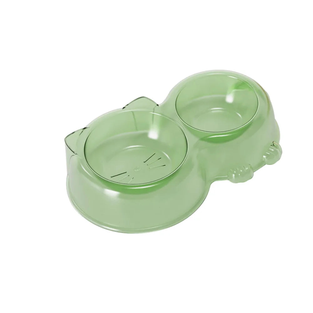 Cat Food Bowl - Pet Double Bowl Set ,Water bowl