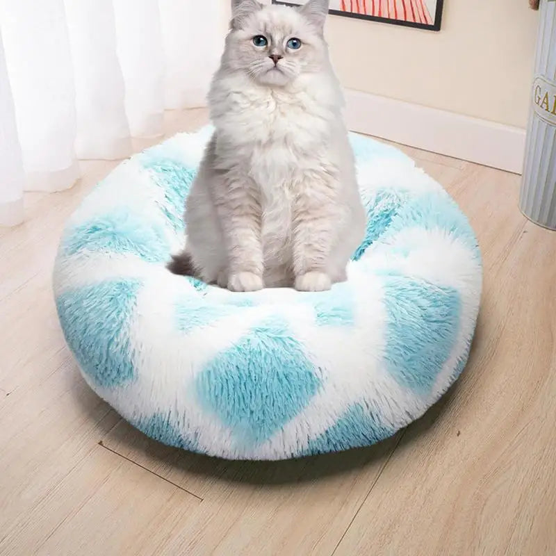 Portable(USB) Pet Beds Heating Donut Round Beds for Dog&Cat