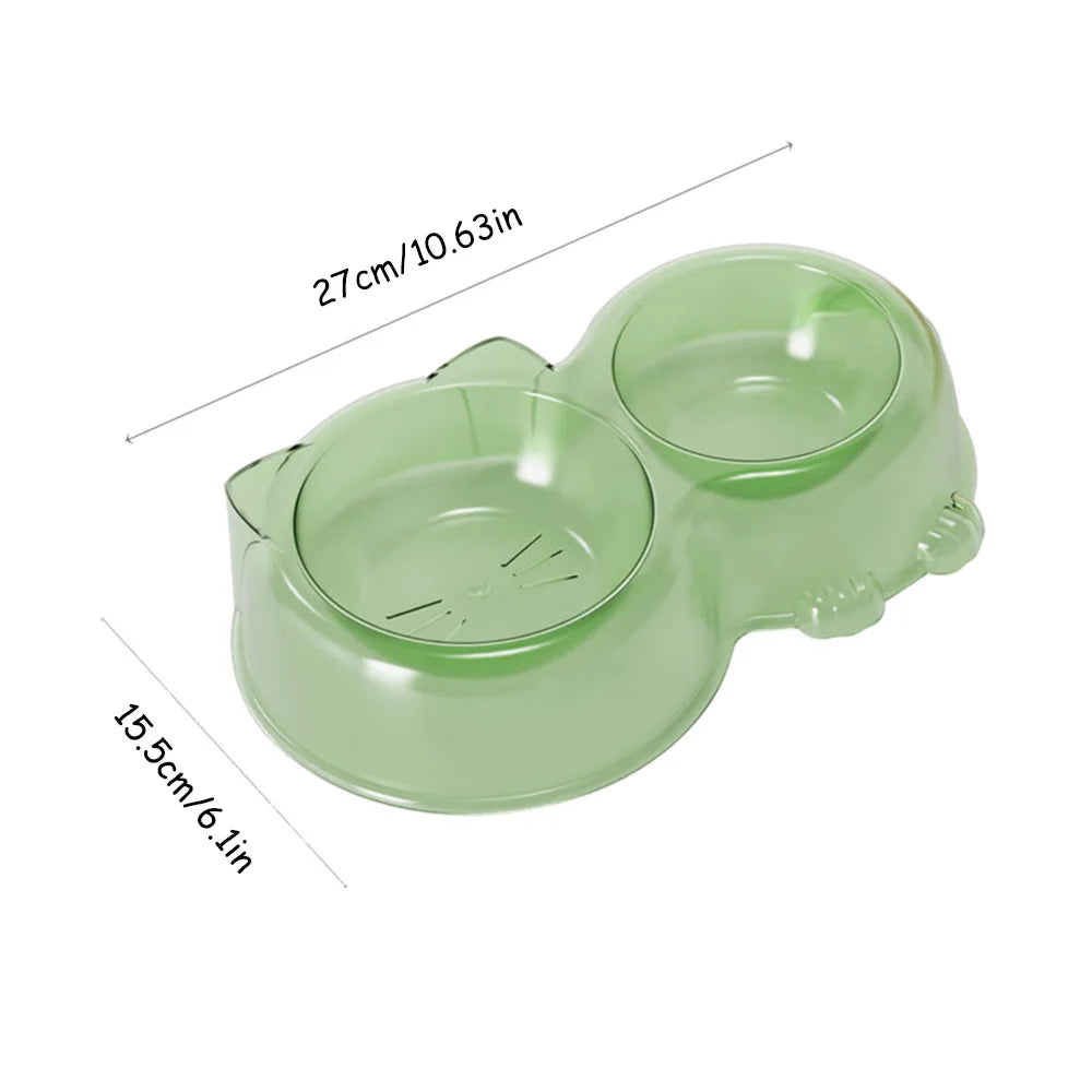 Cat Food Bowl - Pet Double Bowl Set ,Water bowl
