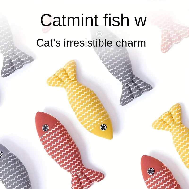 Cat Toys Fish, 3-Piece Catnip Toys for Cats