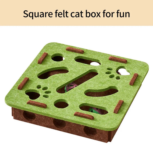 Cat Educational Toys Relieving Boredom Game Box Consuming Energy Training Track Hole Toys Pet Supplies Assembly Accessories