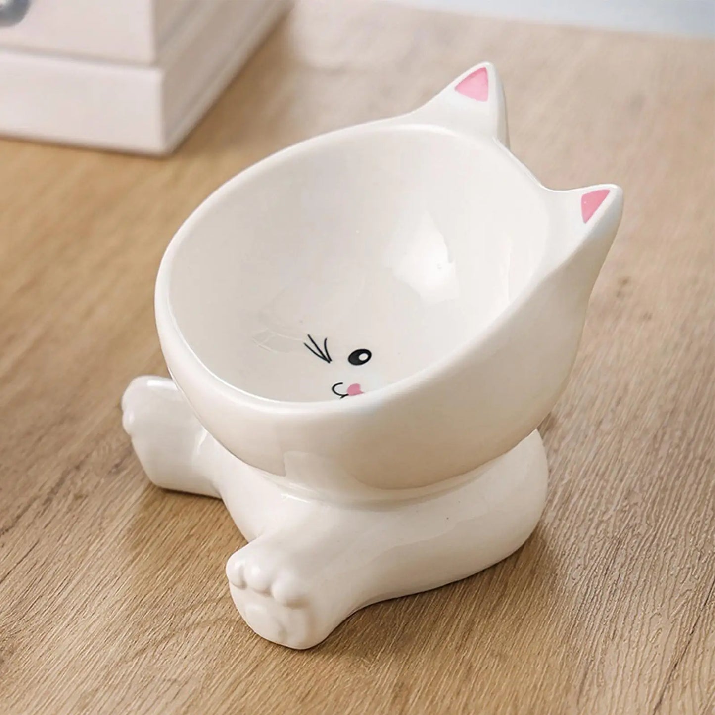 Elevated Cat Bowls Cat Food Bowl Tall Ceramic Tilted Dish Pet Feeding Dish Pet Animal Ceramic Eating Dishes cat Food Water Bowl