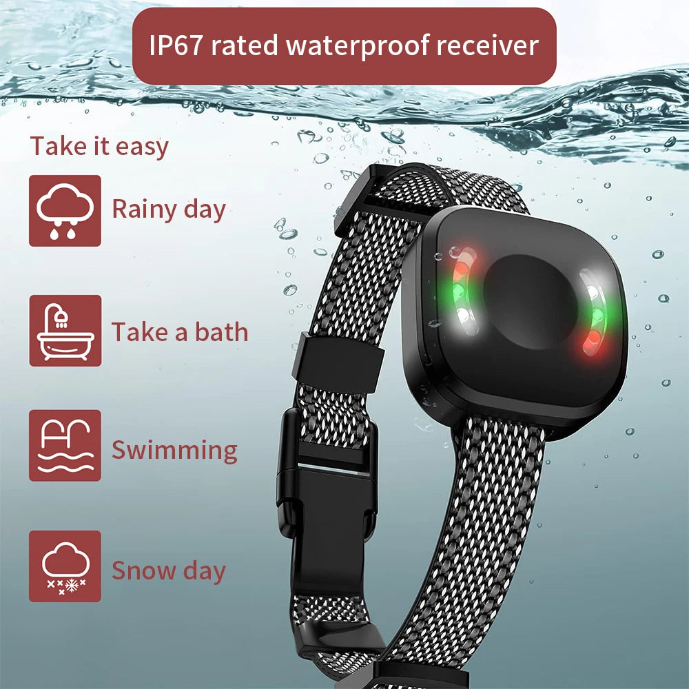 Dog Training Collar 800M Remote With Colorful Running Lamp ,Anti Bark,Universal Waterproof