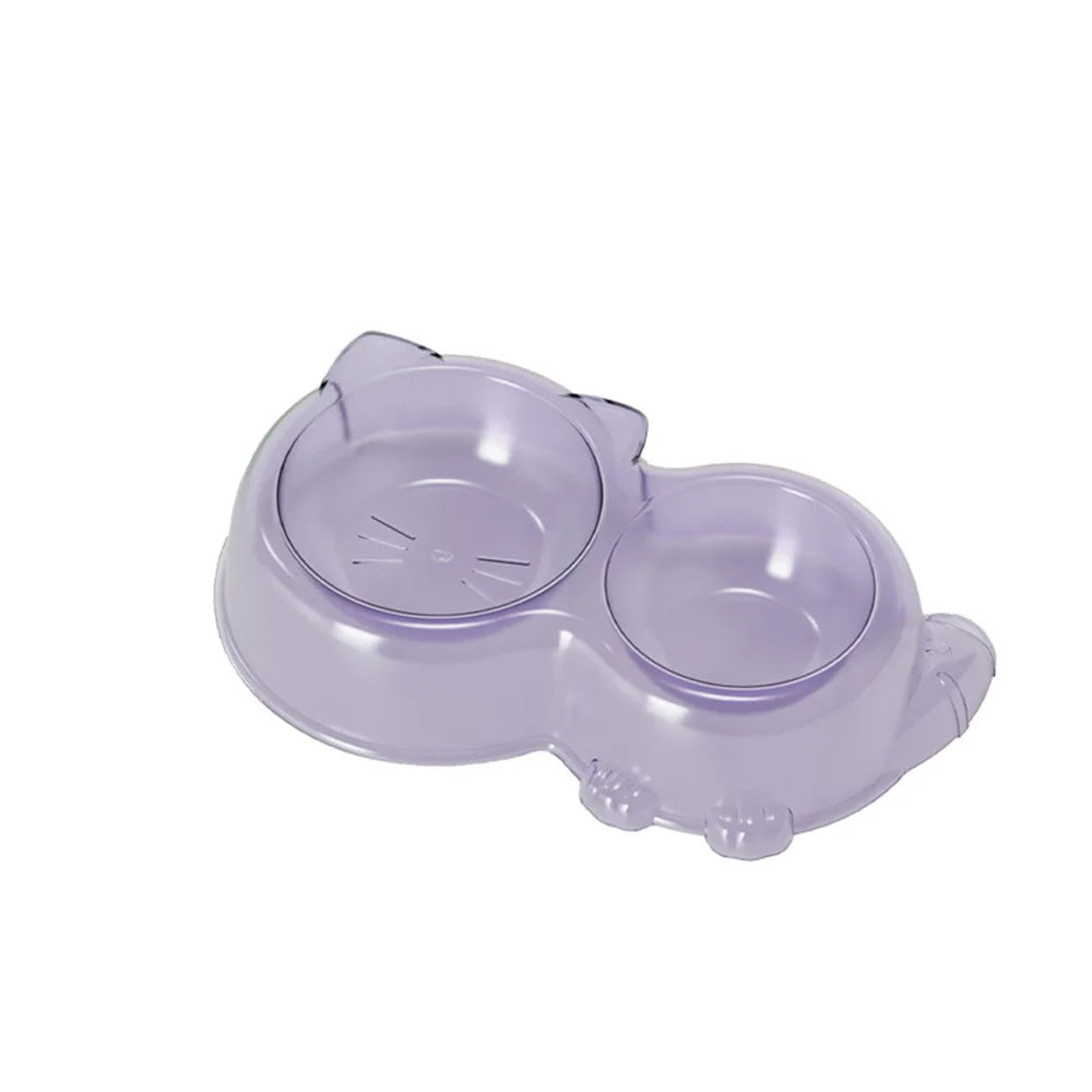 Cat Food Bowl - Pet Double Bowl Set ,Water bowl