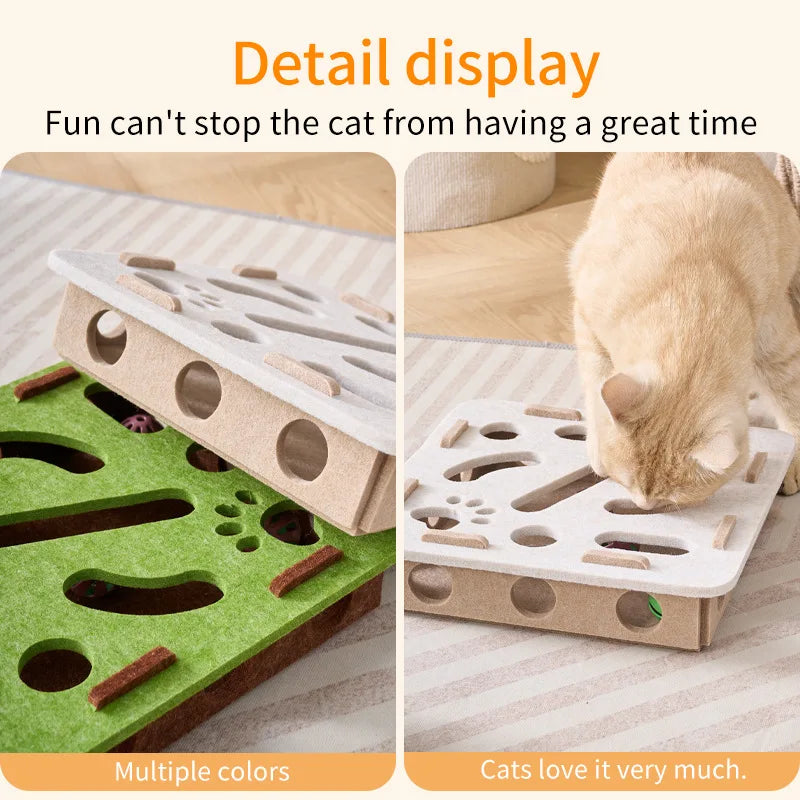 Cat Educational Toys Relieving Boredom Game Box Consuming Energy Training Track Hole Toys Pet Supplies Assembly Accessories