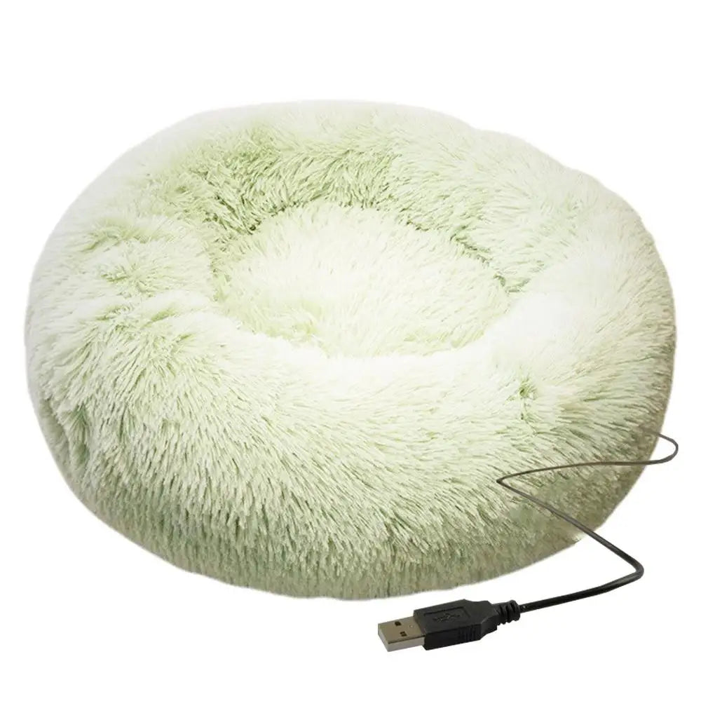Portable(USB) Pet Beds Heating Donut Round Beds for Dog&Cat