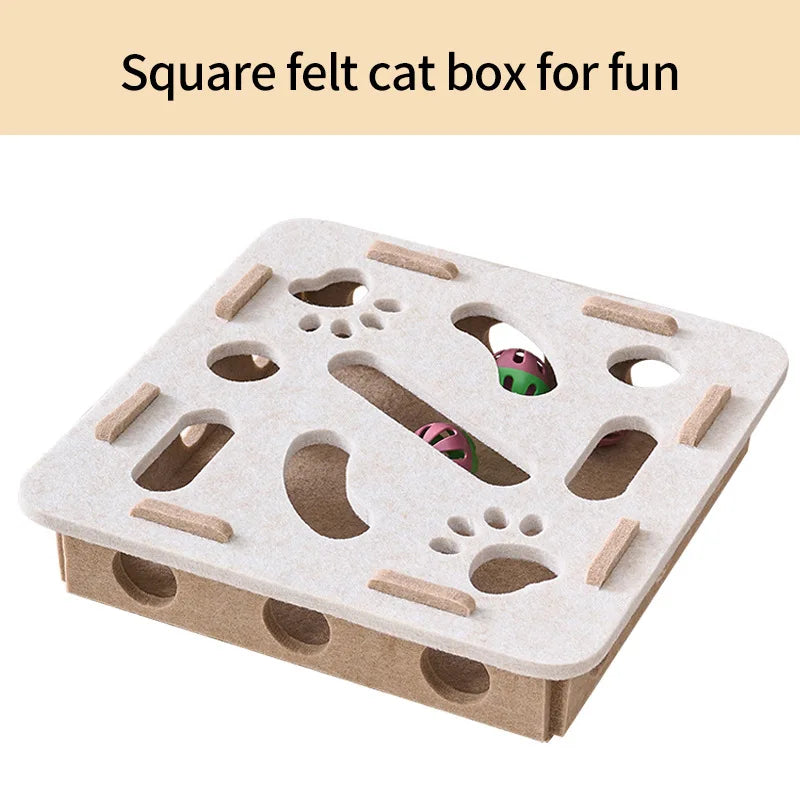 Cat Educational Toys Relieving Boredom Game Box Consuming Energy Training Track Hole Toys Pet Supplies Assembly Accessories