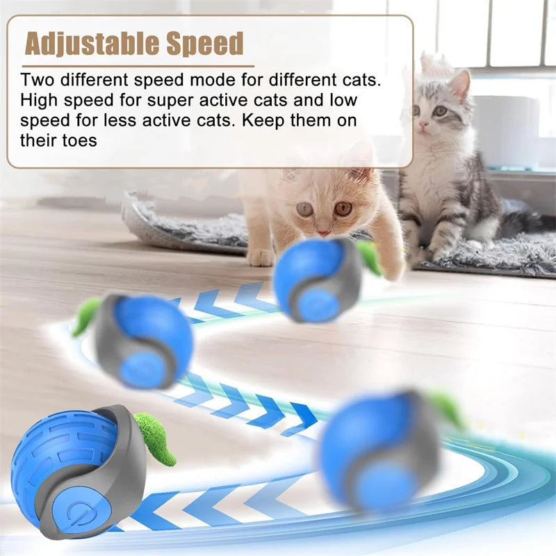 Smart Cat Toys Balls Automatic Interactive Pet Electric Rolling Teaser USB Rechargeable Kitty Moving Bouncing ball Mouse Car toy