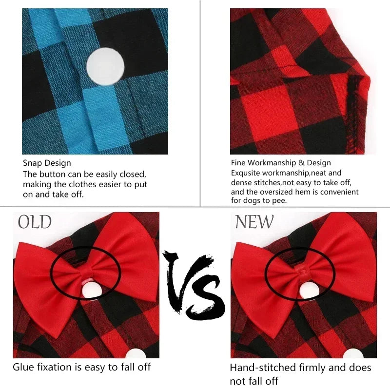 Striped Shirt Suit Wedding Dress Puppy Coat Teddy Bear